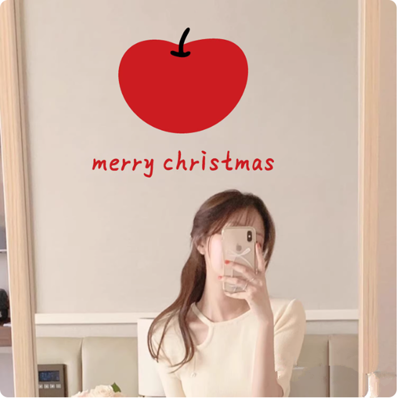 圣诞节平安帽节日氛围装饰贴纸画