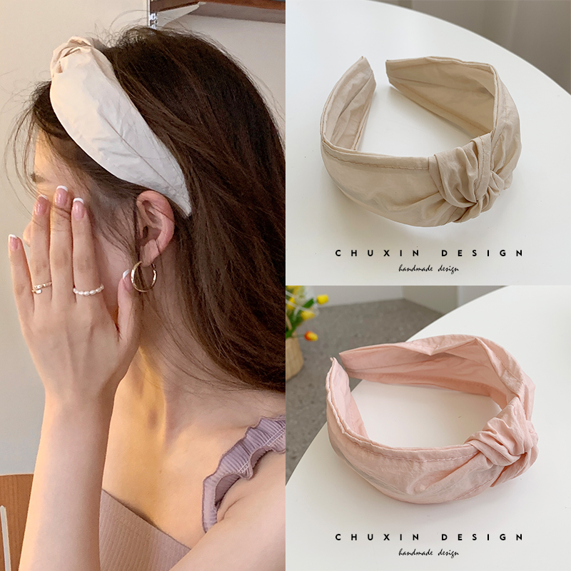 日系新款布艺打结法式防滑发箍