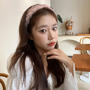 超仙高级感网纱发箍女2024春夏新款 网红外出头箍洗脸发带发卡韩国