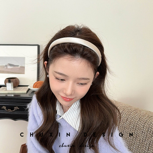 法式气质高级感细发箍精致字母标轻奢高颅顶压发头箍发卡头饰韩国