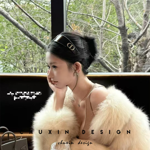 轻奢潮人个性墨镜发箍二合一网红同款高颅顶压发外出头箍饰品韩国