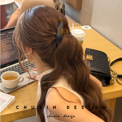 简约扎发高马尾饺子香蕉夹发夹女高级感后脑勺盘发扭扭夹抓夹头饰