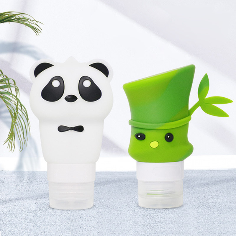 出差便携化妆品收纳瓶卡通熊猫乳液器旅行洗发水沐浴露分装空瓶