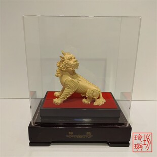 绒沙金黄金摆件谛听摆放金银客厅送礼动物桌面朋友日常
