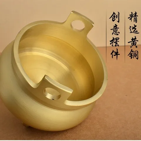 香炉形小香插三足黄铜复古香熏香薰炉小号创意家用室内线香鼎
