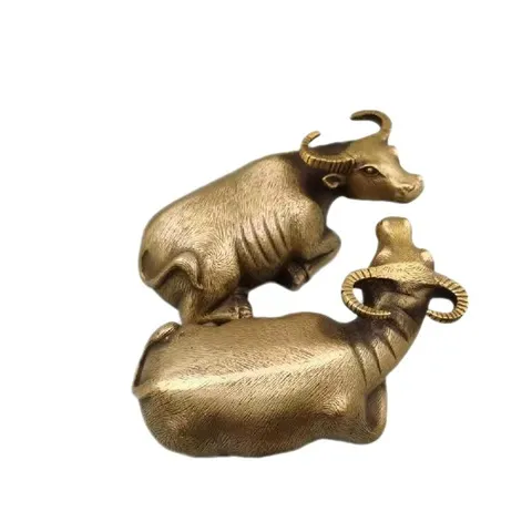 摆件牛家居装饰品铜水牛黄铜牛摆件卧牛古韵斋摆设工艺品