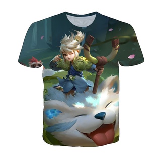 王者荣耀阿古朵原皮山林之子衣服印花短袖T恤衫女中学生少年上衣