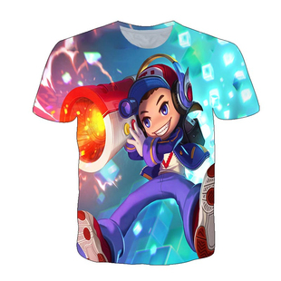 王者荣耀鲁班电玩小子衣服3D印花短袖T恤马超男女中学生少年上衣