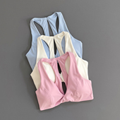 2026秋新品 美背运动文胸女紧身深V领瑜伽跳舞聚拢弹内衣防震背心