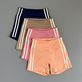 夏日清凉 跑步紧身运动热裤 撞色透气速干瑜伽短裤 高腰提臀健身裤