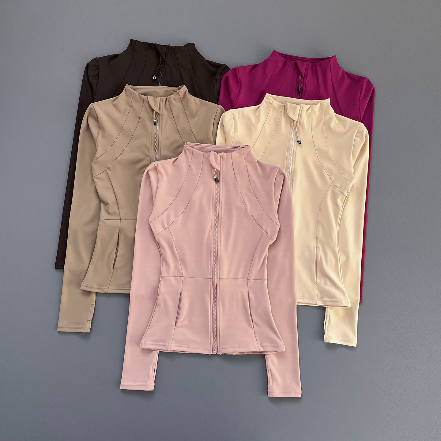 瑜伽服女春秋立领拉链外套修身lulu显瘦长袖高端跑步运动健身上衣,运动服/休闲服装,运动茄克/外套,淘宝优惠券,粉丝福利购,淘宝优惠卷