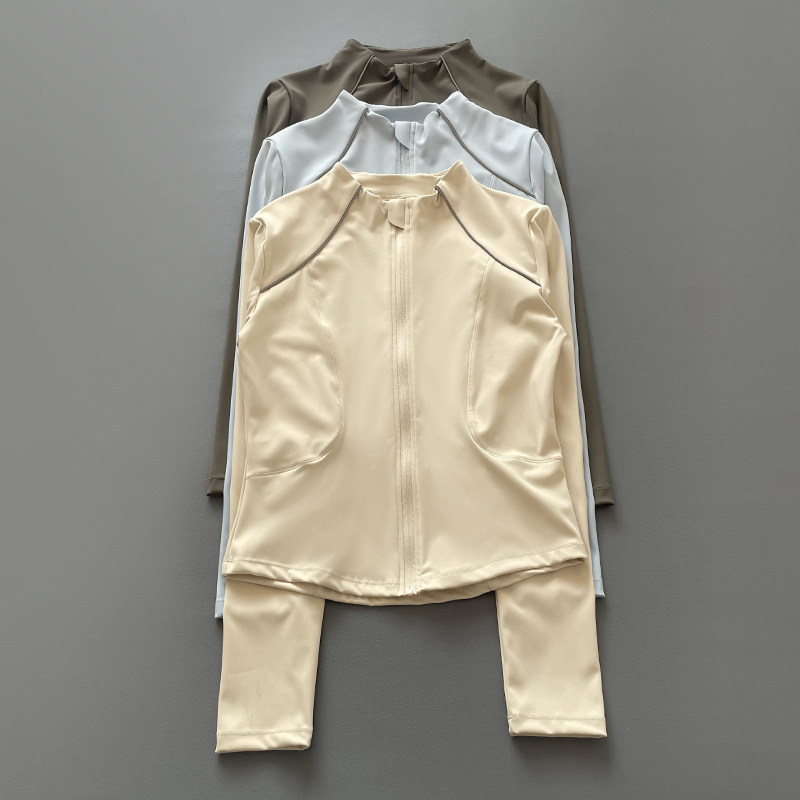 运动外套女2026秋季新款紧身户外跑步训练瑜伽长袖专业健身骑行服,运动服/休闲服装,运动茄克/外套,淘宝优惠券,粉丝福利购,淘宝优惠卷