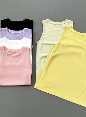 夏季女运动背心无袖速干跑步健身宽松外穿瑜伽服上衣罩衫弹力背心