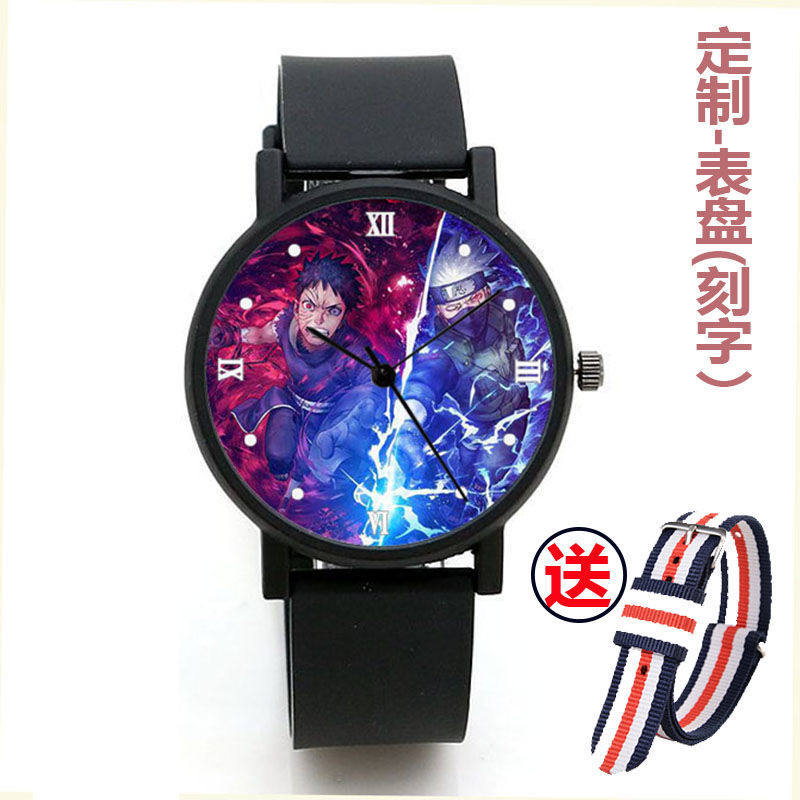2024火影忍者手表写轮眼万花筒卡卡西佐助鸣人宇智波鼬学生电子石