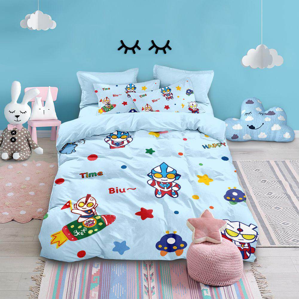 2024奥特曼纯棉被套卡通可爱幼儿四件套儿童房家居卧室床品床单床