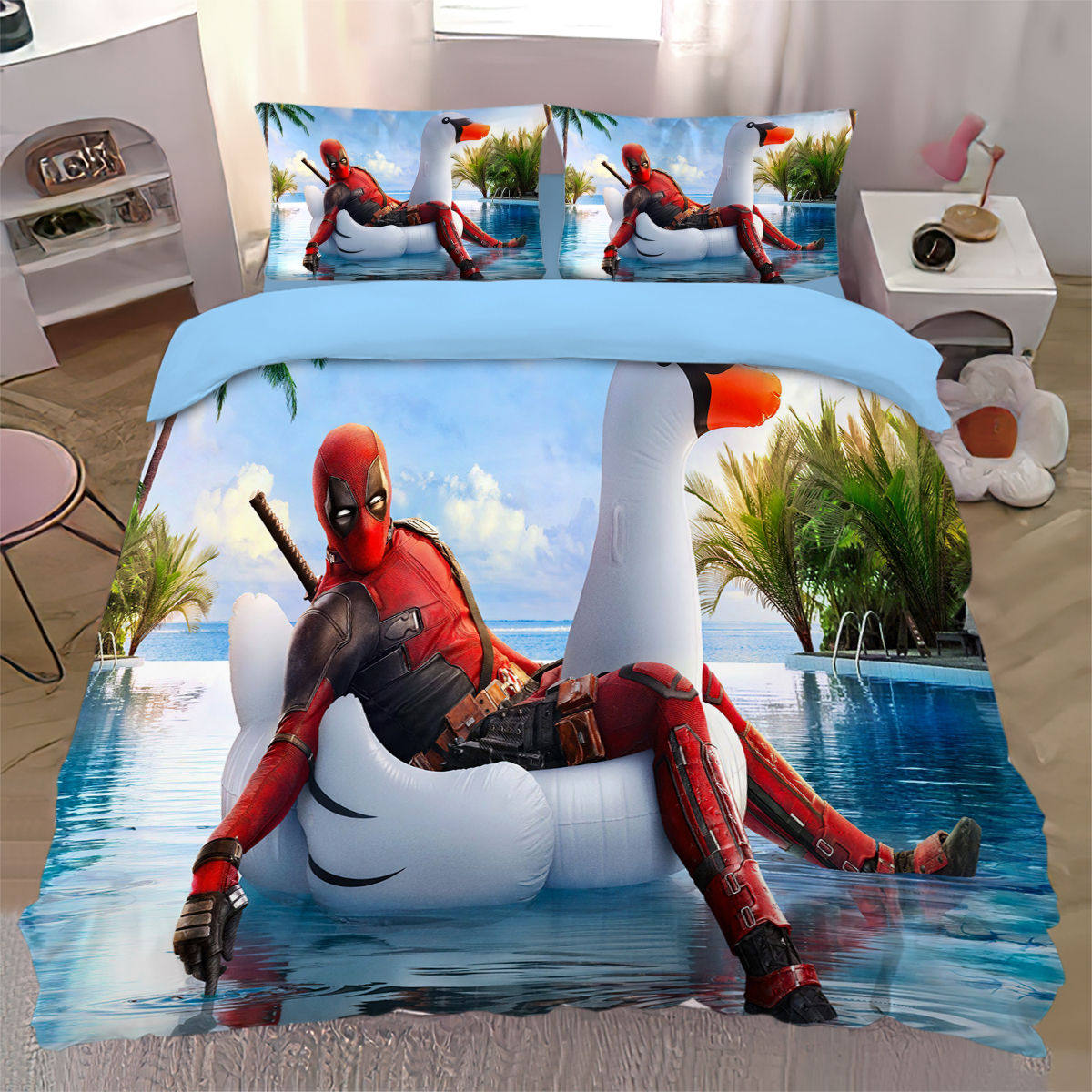 2024卡通蜘蛛侠全棉男生儿童床上四件套床单学生宿舍单人床家用单