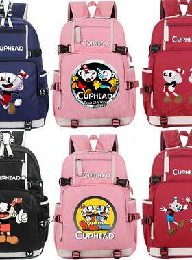 2024STEAM游戏周边Cuphead茶杯头背包双肩包男女初高中学生书包电