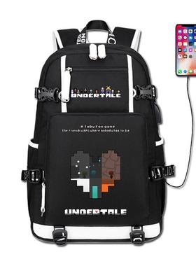 2024传说之下书包Undertale Flowey sans动漫游戏周边双肩背包夜