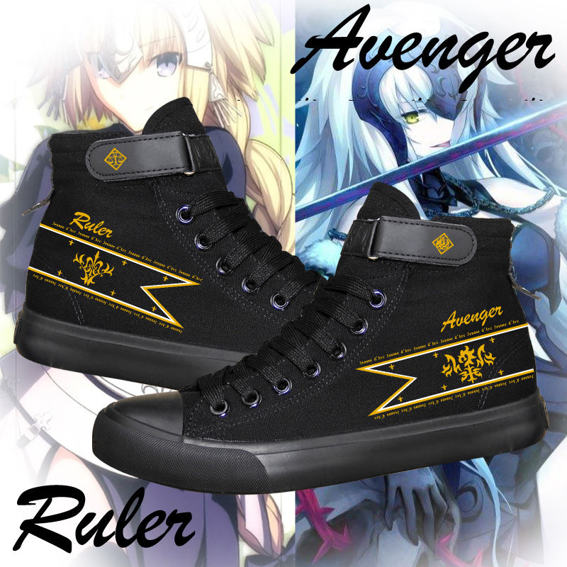 2024新品Fate周边贞德/黑贞德帆布鞋春秋fgo动漫学生男女情侣鞋休
