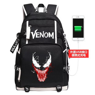 2024毒液书包蜘蛛侠暗黑周边汤姆哈迪venom男女学生旅游休闲 双肩