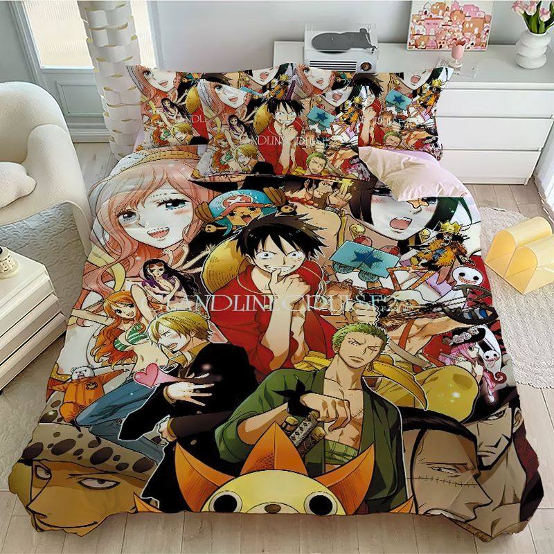2024龙年海贼王日式卡通动漫男生15四件套学生宿舍被褥单人床18被