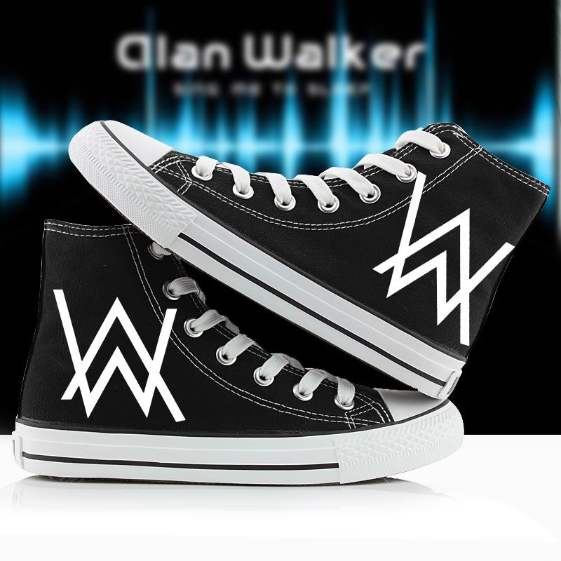 2024艾伦沃克鞋子DJ高帮帆布鞋男鞋板鞋Alan Walker电音Faded大码