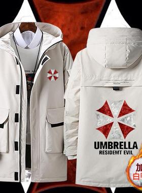 生化危机Biohazard浣熊保护伞印花羽绒服冬季新款加厚衣服大码男