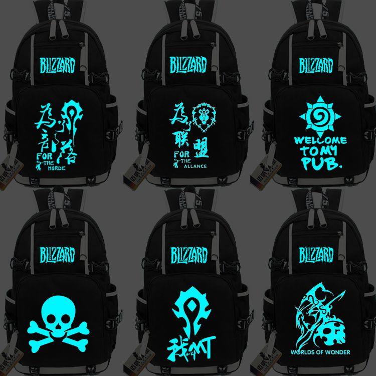 魔兽世界双肩背包部落联盟炉石传说暴雪游戏周边男女学生书包包邮
