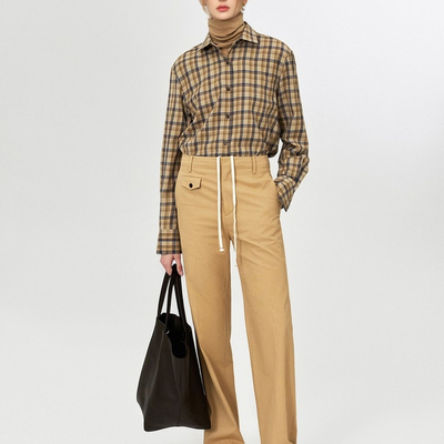 亦歌女装2025秋冬季新款羊毛衬衫