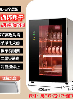 德国纵派消毒柜家用小型不锈钢紫外线台式桌面餐具厨房消毒碗筷柜