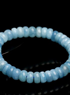 2026名都水晶 天然海蓝盘珠手链 老矿盘珠海蓝算盘珠手串