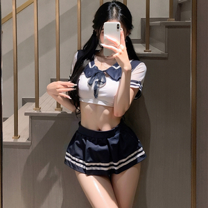 禁欲系JK制服床上性感睡衣吊带睡裙情侣女款纯欲风高级感趣味内衣
