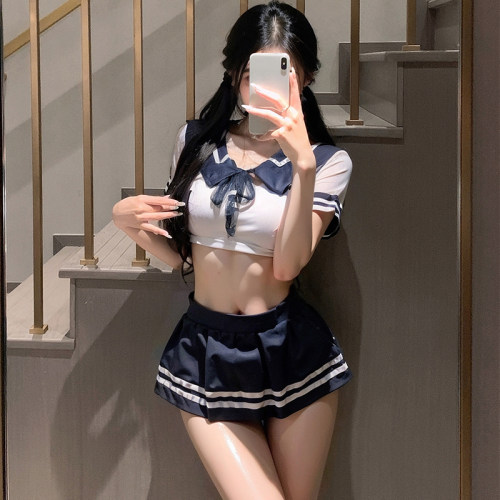 禁欲系JK制服床上性感睡衣吊带睡裙情侣女款纯欲风高级感趣味内衣
