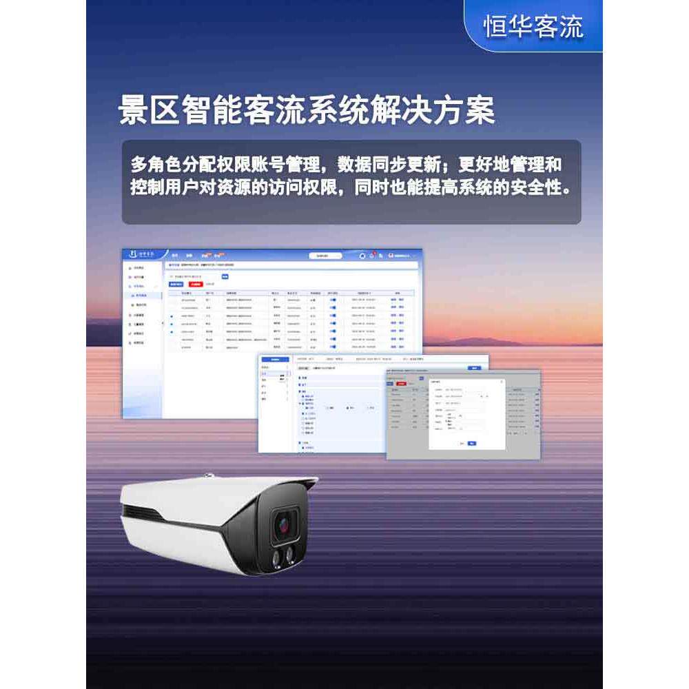 恒华客流一体机景区客流统计摄像头步行街客流量计数器客流监控仪