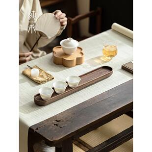 胡桃木置物茶杯架子实木茶道配件家用茶具功夫晾杯架沥水架收纳架