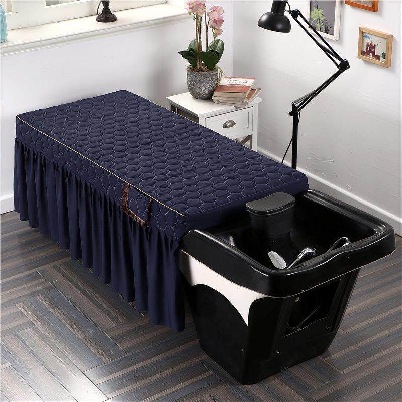 可定做洗头床罩美容床罩单件美容院美体用床套纯色摩纹绣床保护套,床上用品,床罩,淘宝优惠券,粉丝福利购,淘宝优惠卷