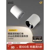 吸顶无主灯 筒灯圆形防眩光护眼明装 鹿家良品乔木明装 射灯led明装