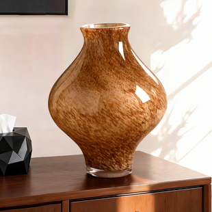 侘寂风复古花瓶台面客厅高级感玄关插花装饰摆件中古风高档花器