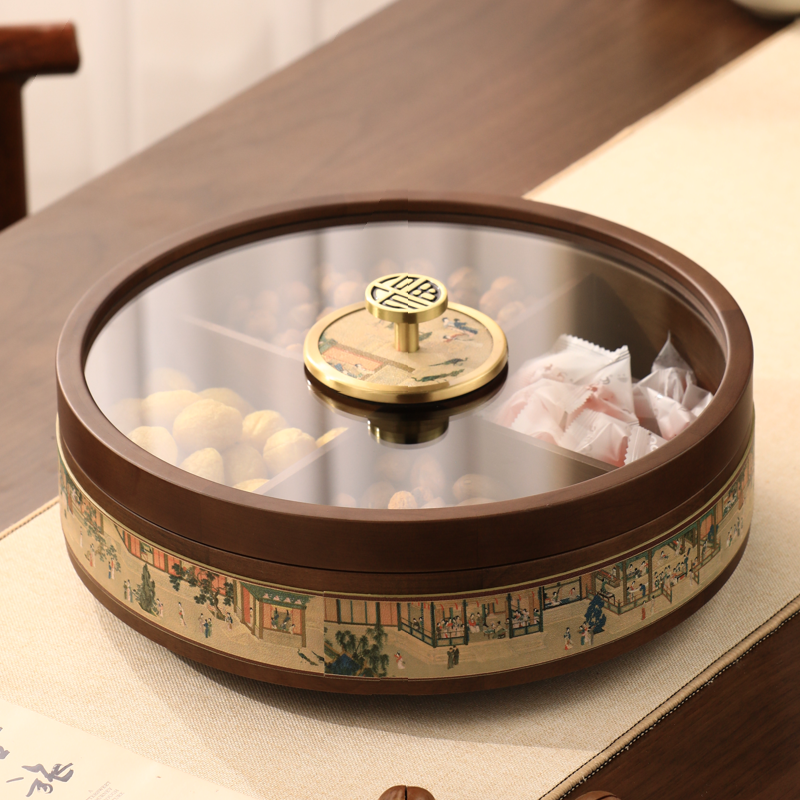 精致高颜值新中式实木零食干果盒