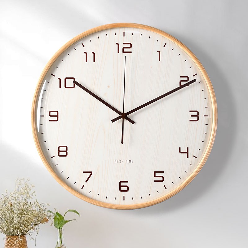 静音准时现代简约客厅静音挂钟