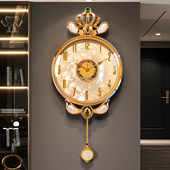 高端挂钟客厅2026新款 轻奢高级感现代大气艺术创意餐厅时钟表挂墙