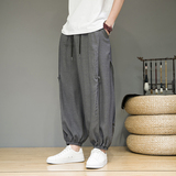 风夏季新款冰丝九分裤男休闲裤宽松哈伦裤大码221-6-K832-P55，男装休闲裤，星座221-6