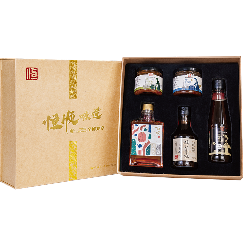恒順百花錦繡禮盒 香醋干飯醬香油百花組合 鎮(zhèn)江特產(chǎn) 饋贈(zèng)佳品
