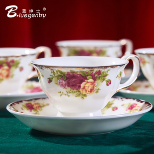 茶具套装 美式 对杯子新婚乔迁伴手礼 GENTRY咖啡杯碟欧式 BLUE