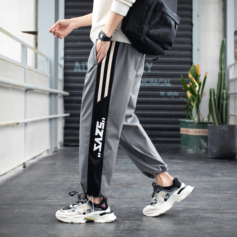 Casual pants men's middle and small youth Japanese spring and autumn leisure sports fashion brand men's trousers