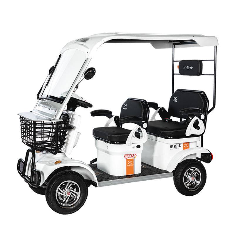 新款小巴士老年代步电动四轮三人座接送孩子家用成人残疾电瓶车