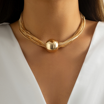 Ingemark Gothic Twisted Chunky Chain Necklace for Women