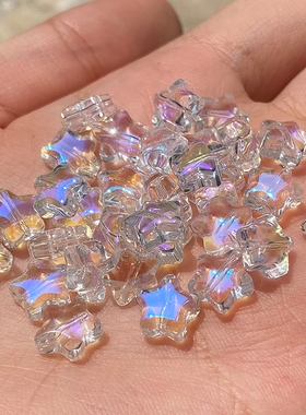 100PC/lot 8mm AB Color Star Beads Czech Glass Loose Spacer