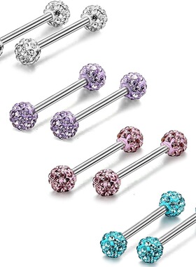 1PC Tongue Piercing External Threaded Stainless Steel
