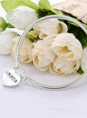 2021 Authentic 100% 925 Sterling Silver You Are Loved Heart